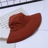 Bucket Hat Women's Summer Pure Cotton Breathable Sweat-absorbing Foldable Large Edge Sun Hat Easy To Carry
