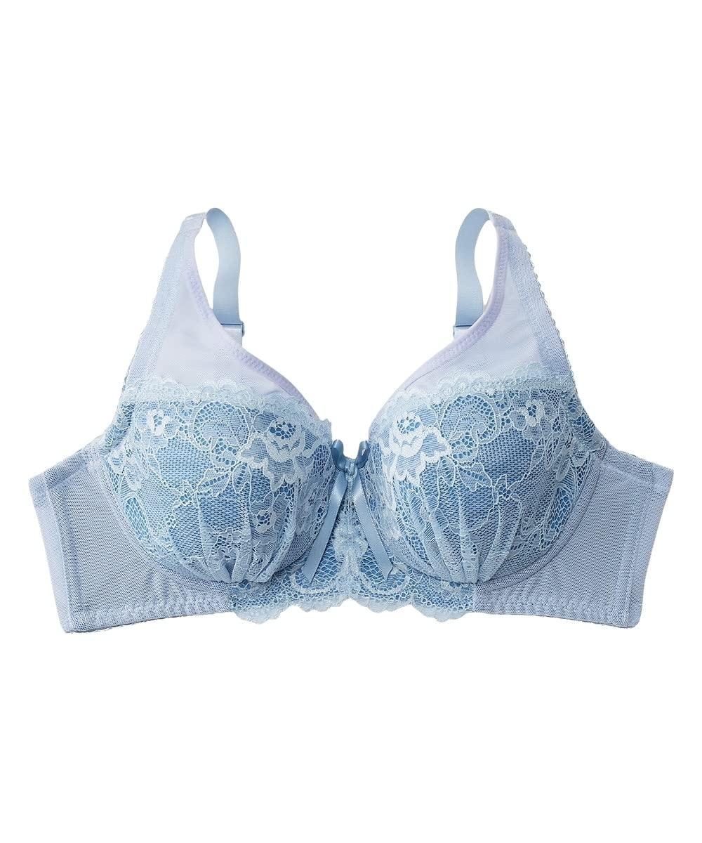 

Full Cup Bra that Securely Wraps the Bust Lace Sax I90 [Nissen] Bra, (Knitted Type,