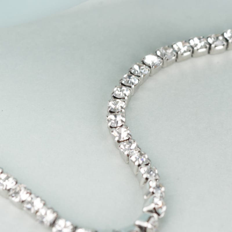 AUGUST ALICE Crystal Line Bracelet_Silver