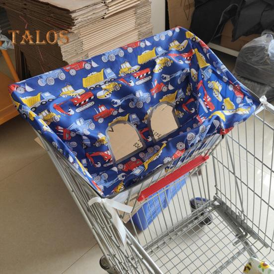 Baby Shopping Cart Cover Cartoon Print Heavy Duty Foldable Waterproof Machine Washable Kids Toddler Infant High Chair Grocery Cart Seat Cover