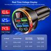 UYUXIO Multi Port USB C Car Charger Adapter 6 In 1 with Voltage Display Fast Charge with Volt Meter for iPhone 17 16 Samsung