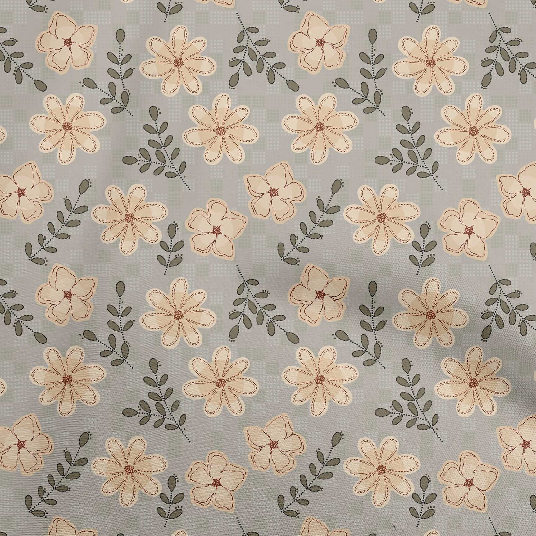 

OneOone Cotton Flex Grey Fabric Decorated Floral Craft Projects Decor Fabric Printed By The Yard 40 дюймів 42 Inch Wide - Viscose Chiffon жовтий