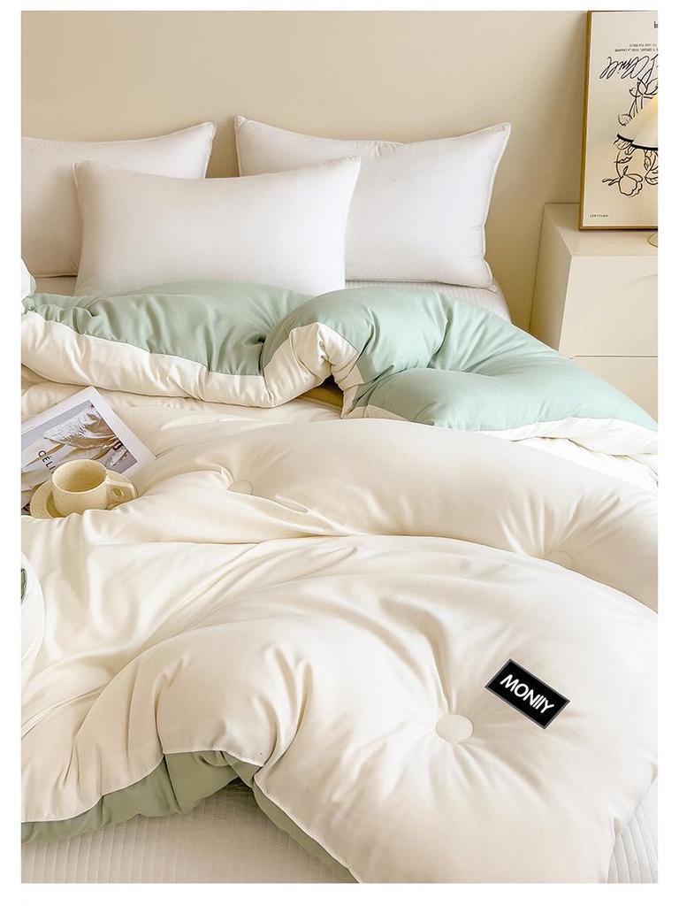 Thickened Warm Quilt Comforter - Soft, Skin-Friendly, All-Season Bedding for Student Dorms