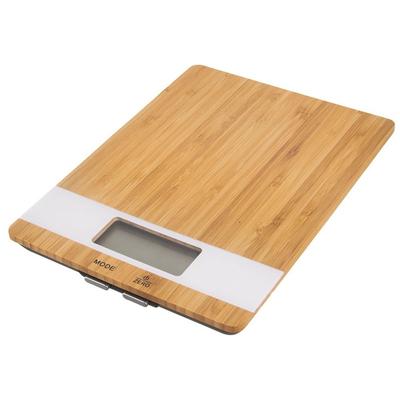 Electronic Bamboo Flat Kitchen Scale WHITELINE 5 Kg