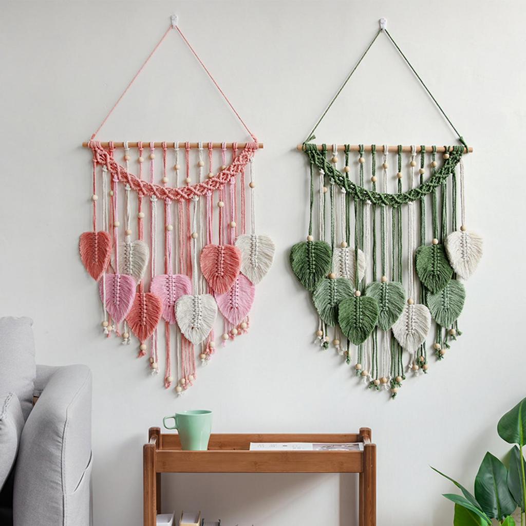 Boho Leaf Wall Tapestry - Artisanal Home Decor Piece