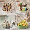 360° Rotating Transparent Condiment Storage Rack for Kitchen Table