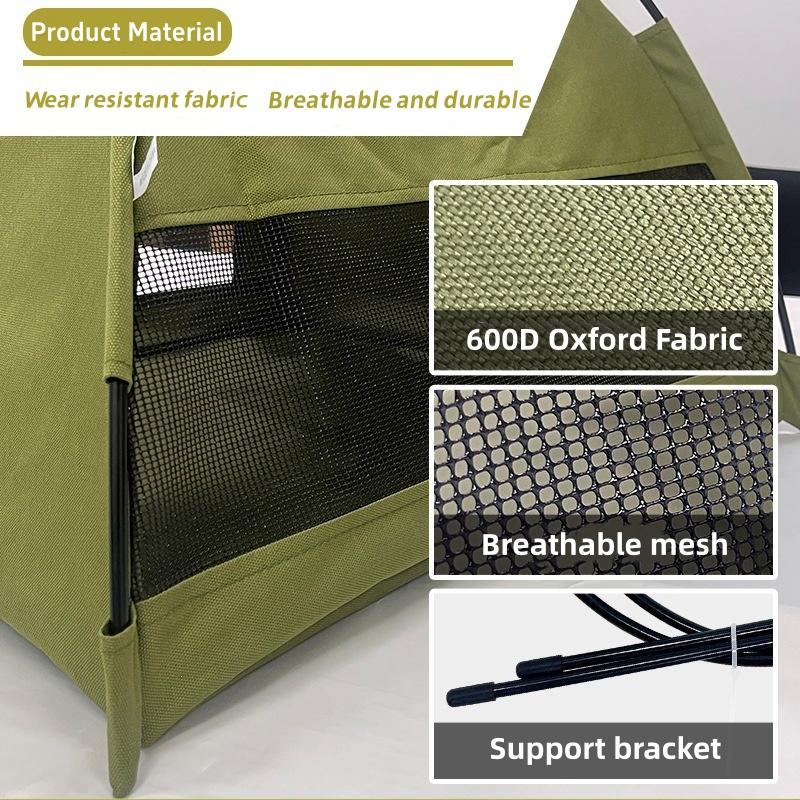 Pet Tent Bed Portable Canvas Semi Enclosed Cat House Removable Cat Sofa Basket Dog Cave Hut Cat Sleeping Bed Pet Supplies