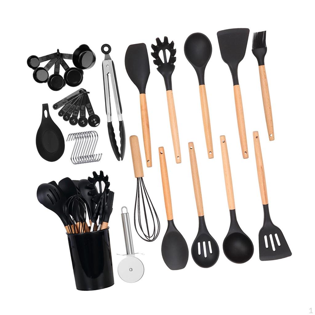35 Pieces Multifunctional Kitchen Gadgets Cookware Set Whisk with Holder for Professionals