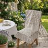Ruffle Design Dining Chair Backrest Cover Comfortable Embroidered Lace Chair Cover  Wedding