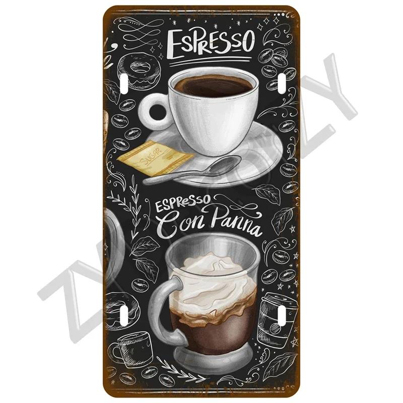 Coffee Tin Sign Vintage Metal Sign Funny Poster License Plate Home Decor For Bar Pub Club Man Cave Wall Decoration Wine Beer