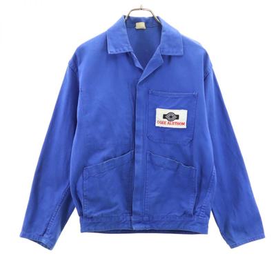 EURO WORK 80s vintage Chaqueta de trabajo de manga larga 42 azul Hombre Usado
