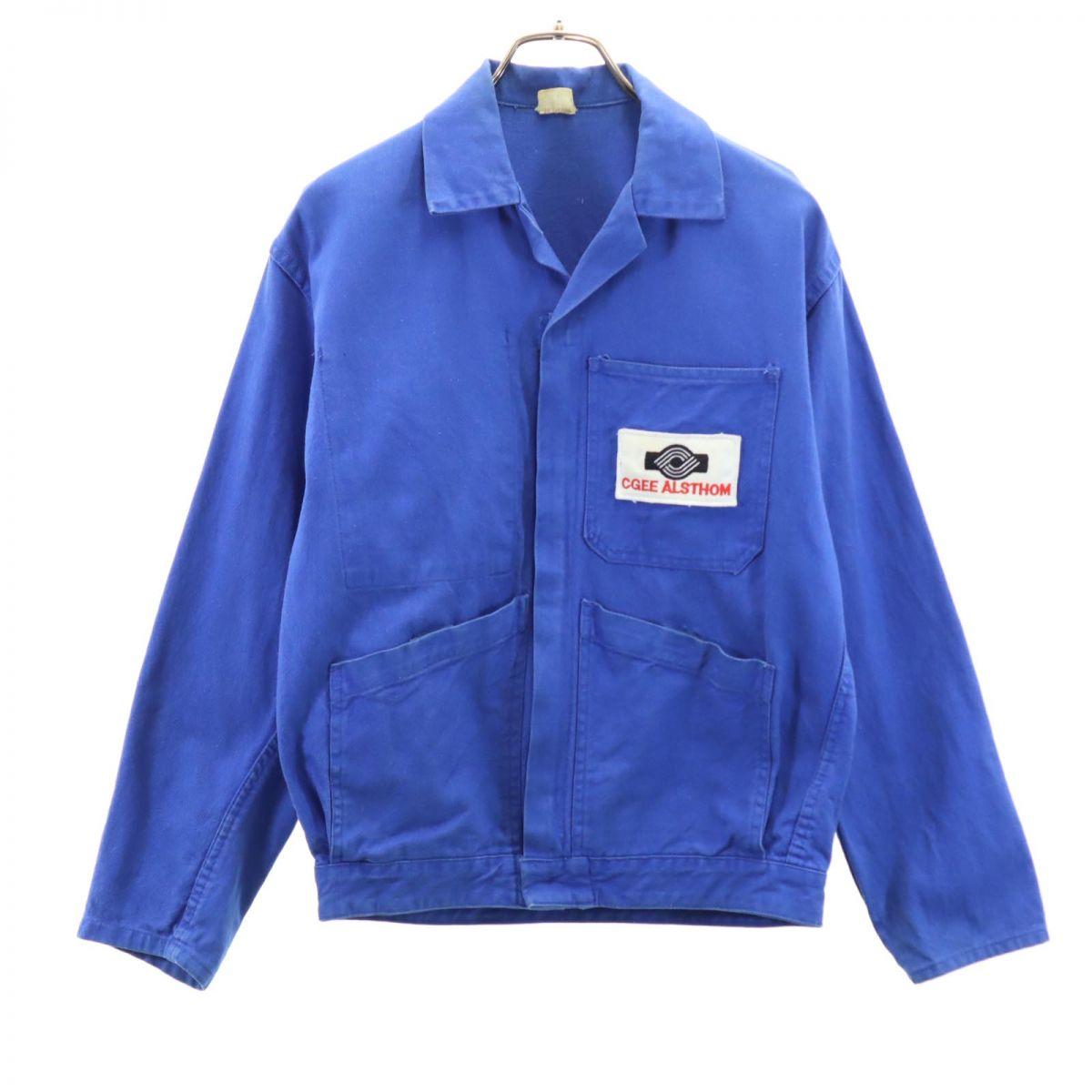 

EURO WORK 80s vintage Long sleeve Work jacket 42 blue Men s Used