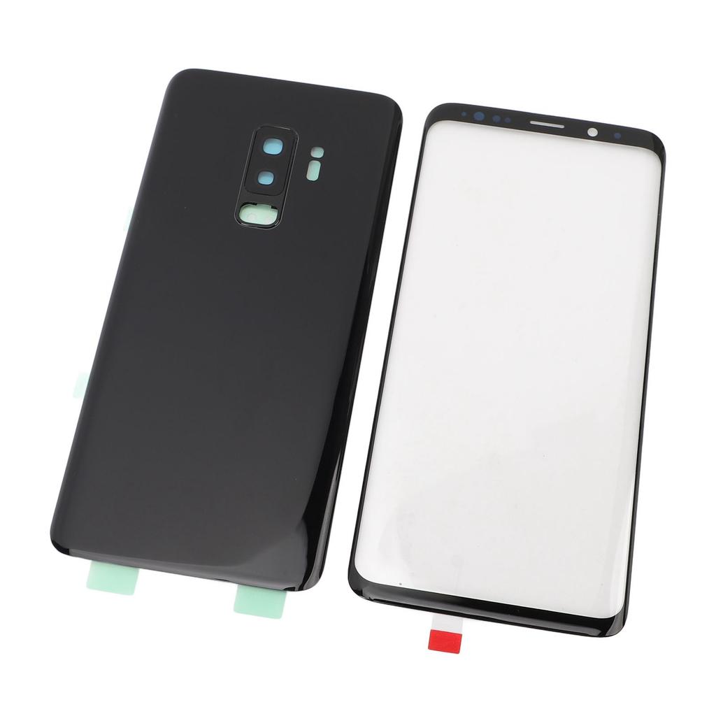 Front Outer Lens Glass Screen Back Glass Cover Replacement Housing Door with Pre Installed Camera
