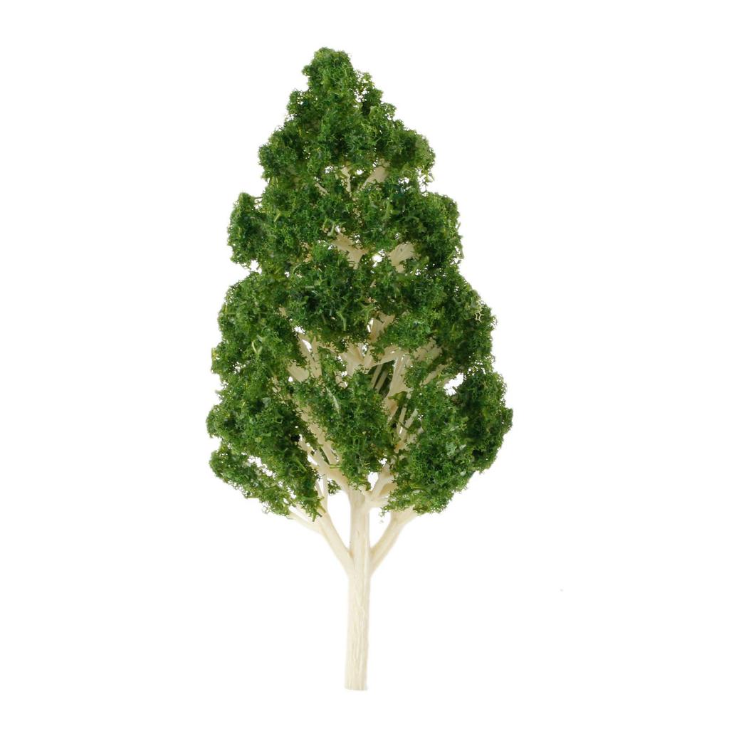Yetaha Model Trees, 5-Pack, for Potted Plants, Railway Models, Poplar Models, Beige Tree Trunks, Diorama Decoration, Miniature Gardens, Mixed Sizes