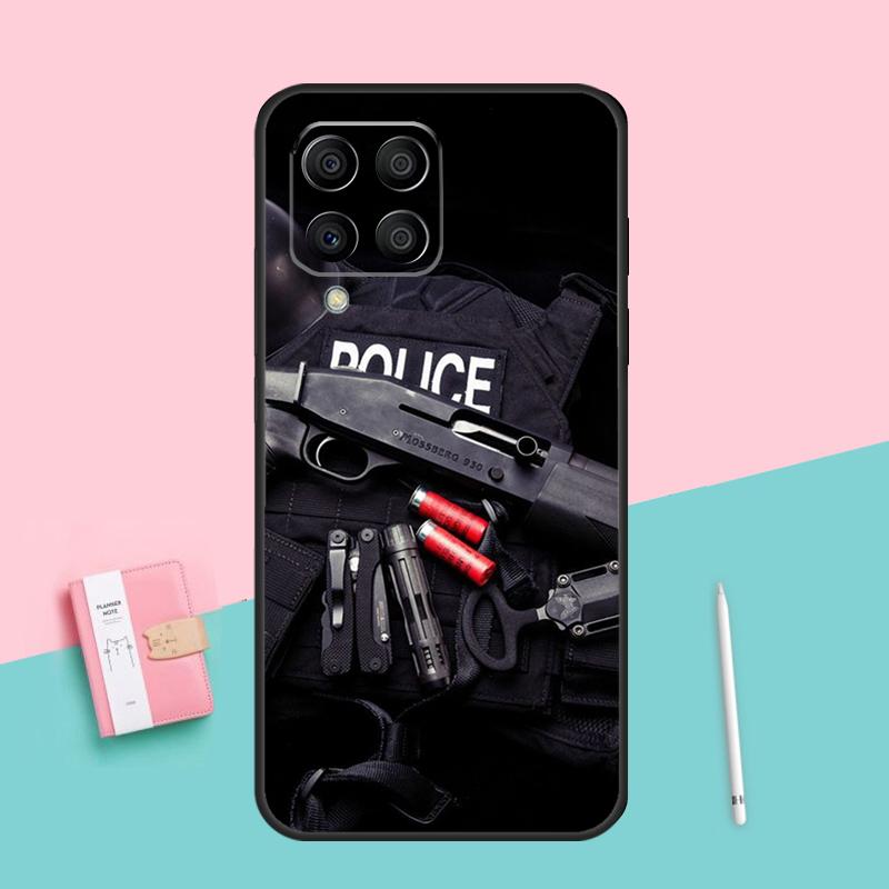 Police SWAT FBI Case For Samsung Galaxy M33 M53 M13 M23 M14 M54 M11 M21 M31 M51 M12 M22 M32 M52 M31s Coque