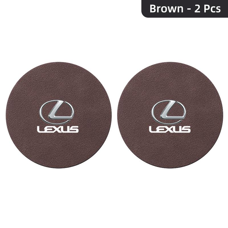 

2pcs Car Coaster Water Cup Holder Anti-Slip Pad Suede Accessories for Lexus ES300 RX330 RX300 GS300 IS250 IS200 CT200h NX RX