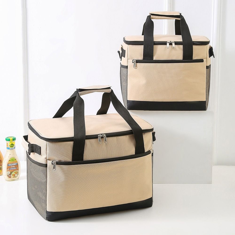 Oxford Cloth Lunch Cooler Bags 18L 30L Aluminum Foil Thermal Insulation Bag Leakproof Large Capacity Refrigerated Bag Outdoor