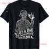 Just A Dad Who Always Came Back Fathers Day Funny Skeleton T Shirt Vintage Fashion Breathable
