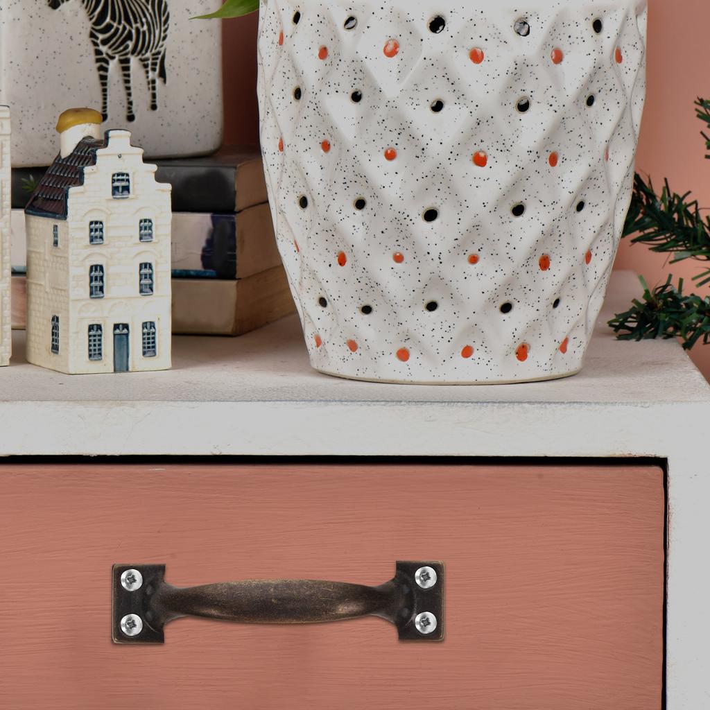 10st Bågskåpshandtag 4 tum Vintage Metallhandtag för Dörrar Lådor Kök Grindbeslag Handtag