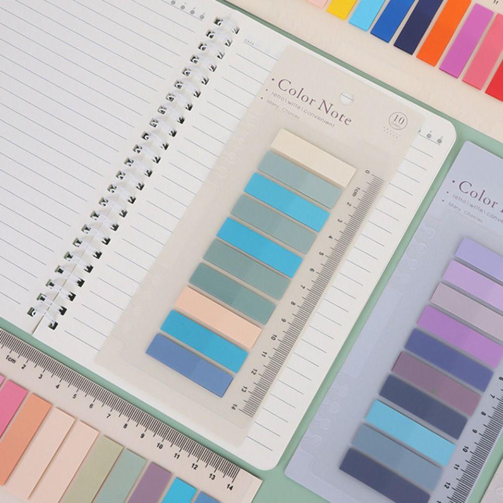 Self Adhesive Morandi Sticky Notes Waterproof Annotation Tabs Label Stickers  Stationary
