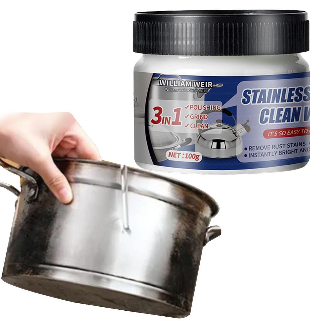 Metal Polish Paste Stainless Steel Aluminum Chrome Cleaner For Appliances Stainless Steel Scratches Remover Polishing Cream 100g