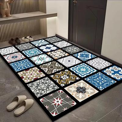 Tappeto Bohemien da Pavimento per Ingresso Casa Assorbente Resistente alle Macchie Antiscivolo Tappetino da Porta Perfetto per Uso in Bagno e Ingresso
