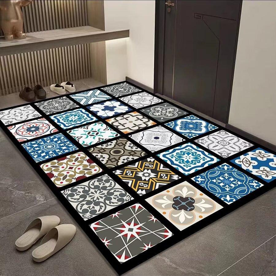 

Bohemian Floor Mat For Home Entrance Absorbent Stain Resistant Non Slip Door Mat Perfect For Bathroom And Entryway Use 40*60cm