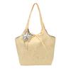 Fresh stars, fashionable and casual personality, large capacity, simple texture, spring new women's shoulder tote bag