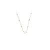 Radiant Rose Pendant Necklace: Titanium Steel, Rice Grain Freshwater Pearls, Mother-of-Pearl Stars, Women's Clavicle Chain