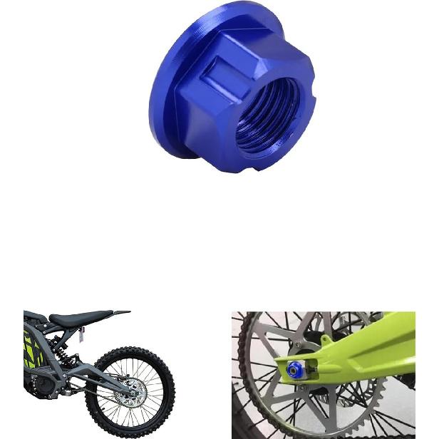 

M12x1.25 Rear Fork Axle Nut for Edirt Bike,Rear Wheel Axle Nuts Screws for Dirt Bike Sur Ron Light Bee S/Light Bee X/E Ride Pro S SS SR/Talaria Sting синій