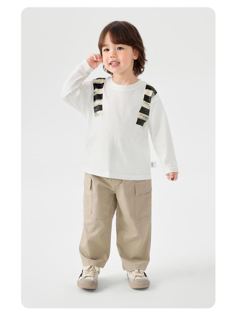 European Boys' Trendy Workwear Pants - Spring/Autumn 2026 Collection for Toddlers and Kids