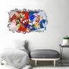 Super Mario Bros Sonic The Hedgehog Cartone Animato Decalcomania da Parete in PVC con Design Autoadesivo Durevole per le Pareti delle Camere dei Bambini