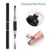 Gel Brush & Picker 2 IN 1 Design Nail Brush and Spatula,Gel Nail Brush Tool for Acrylic Nails Extension Gel