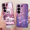 For Tecno Camon 50 4G CN5 Cute Flower Butterfly Cat Painted Case For Tecno Camon50 4G Black Silicone Soft Phone Cases