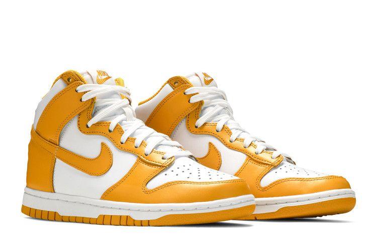 Women's Sneakers Nike Dunk High Dark Sulfur (Women's) White/Dark Sulfur-White