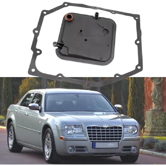 Riloer Transmission Filter Oil Pan Gasket Kit, 2004-2010 Compatible with Chrysler 300, OE: 52852913AB