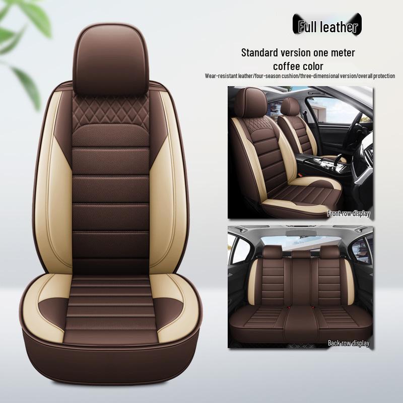 All-Season Leather & Ice Silk Car Seat Cushions for Golf Corolla RAV4 Romeo