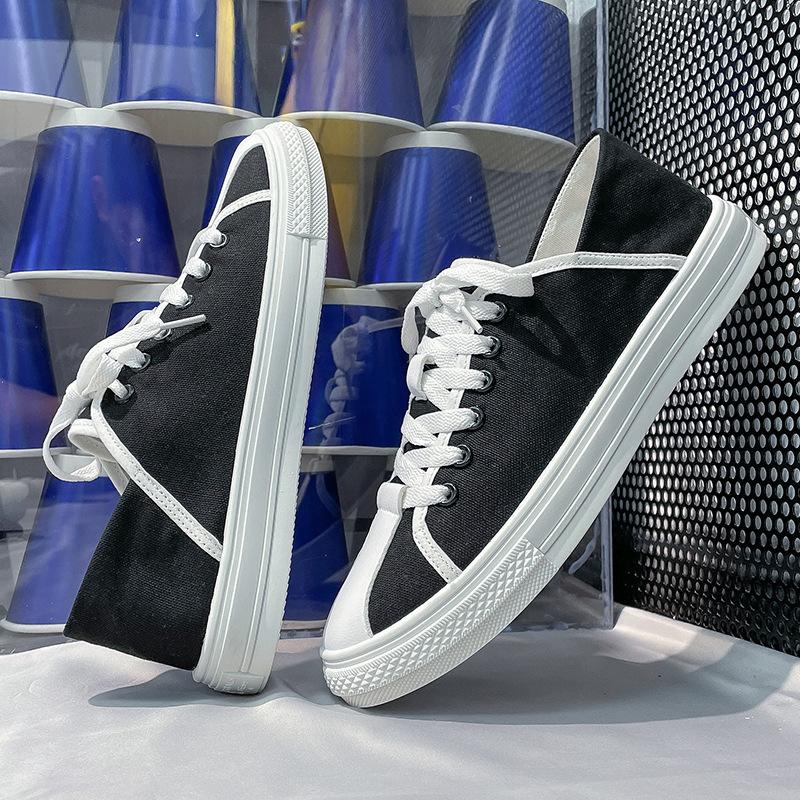 2024 New Shoes for Men Canvas Casual Shoes Fashion Colors Flat Skateboard Shoes Youth Cool Loafers