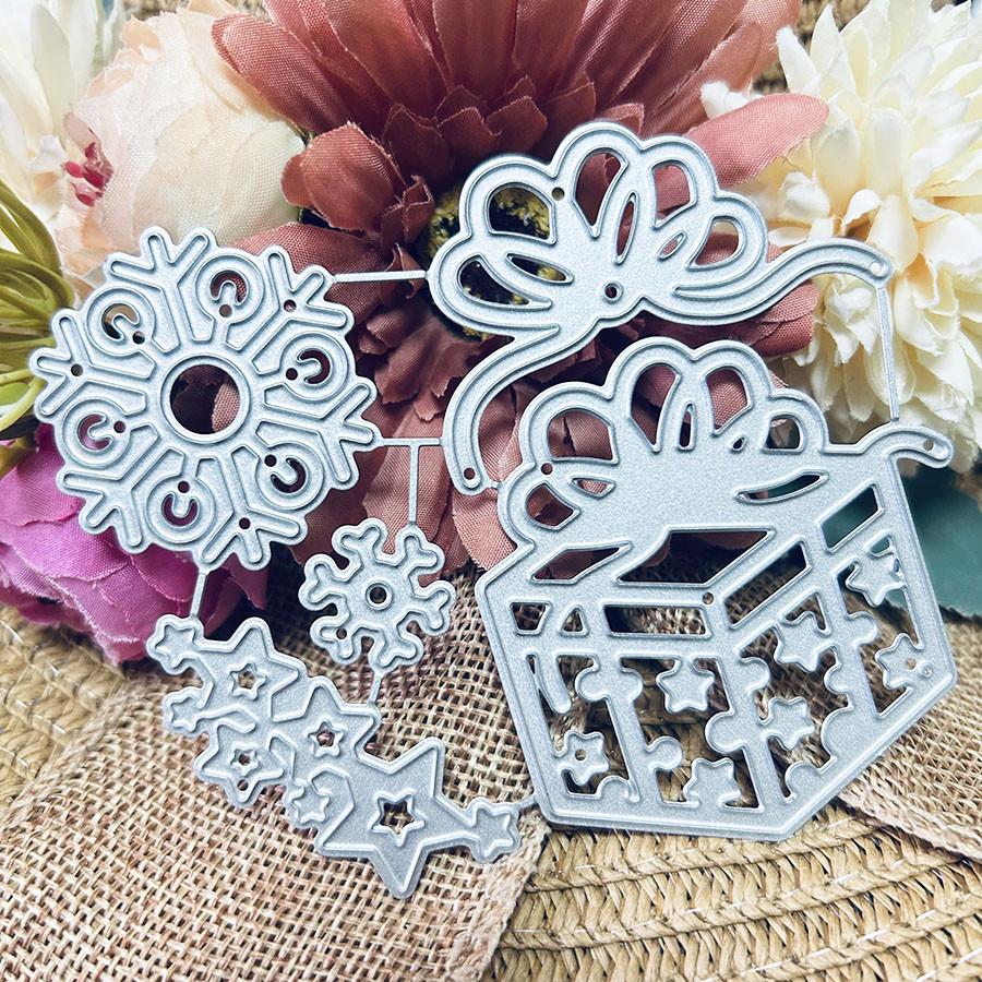 Birthday Gift Box Celebration Elements Metal Cutting Dies Embossing Stencils For DIY Photo Album Decor Greeting Paper Card Making Crafts
