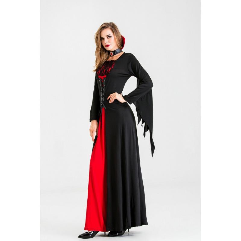 Halloween Demon Vampire Ghost Bride Reaper Wizard Costume Vintage Court Costume