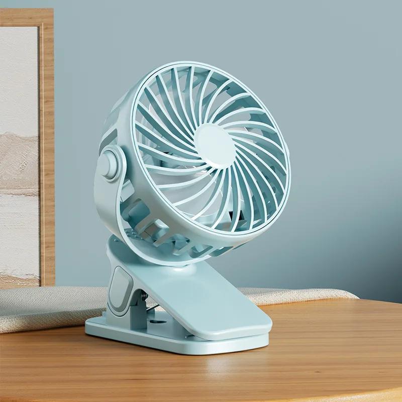 Non-Toxic Baby Cart Stroller Fans Portable High Chair Fan Clip Summer Kids Rechargeable Handheld Electric Fan For Home 3 Speeds
