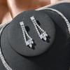 Europäisches und Amerikanisches Leichter Luxus Hochzeit Halskette Ohrringe Set, Fransenohrringe Halskette High-End Schmuckset