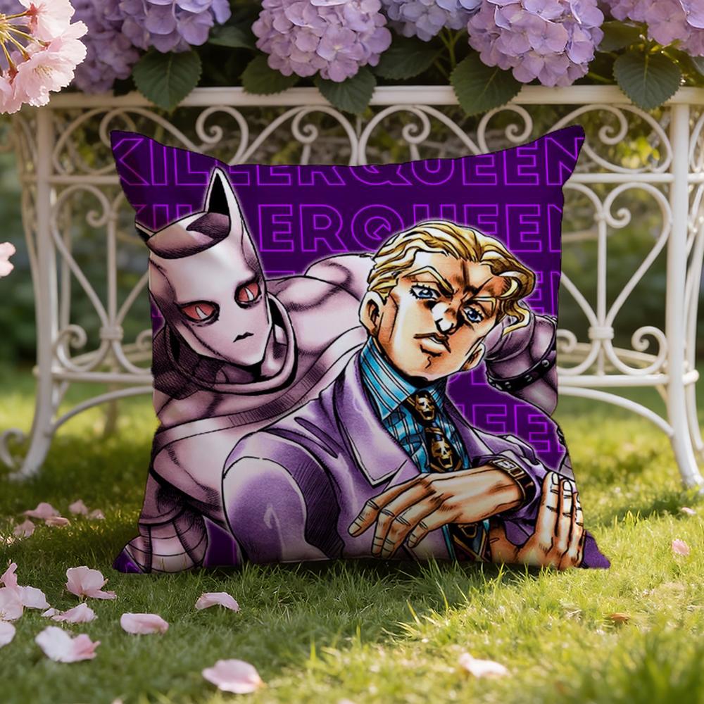 J-JoJo's B-Bizarre Adventure Cushion Cover Home & Car Dual-Scene Pillow Cover: Reversible for Premium Comfort