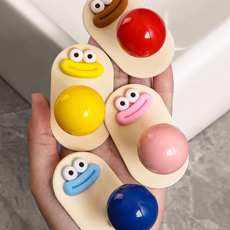 Niedlicher Wandhaken Bunter Ball Wurstmaul Kreativer Lustiger Klebehaken Stanzfrei Mehrzweck Montiert Aufbewahrung Handtuch