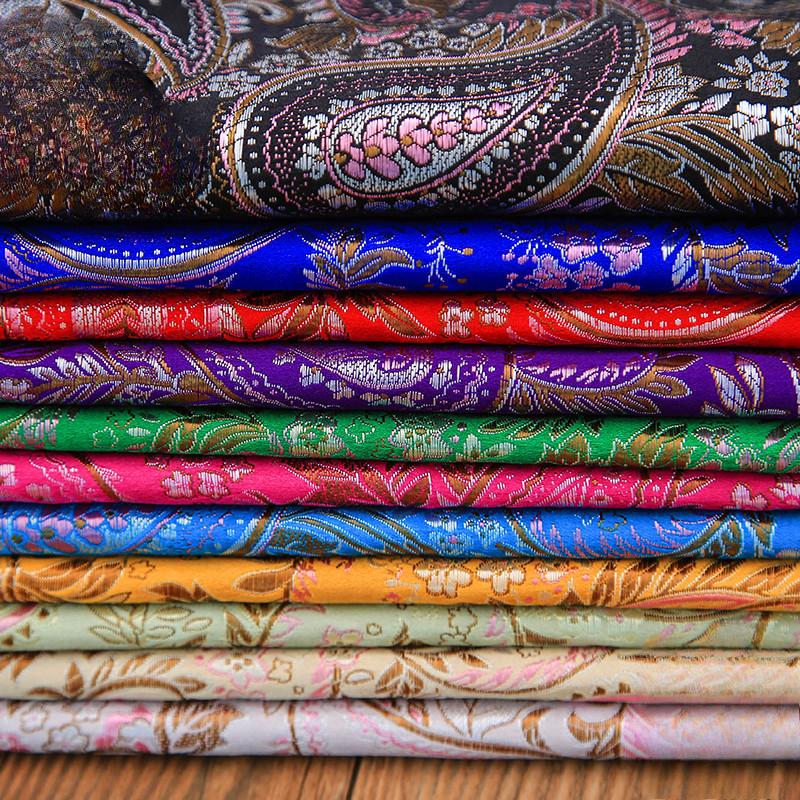 Nylon Pipa Brocade Silk Fabric Throw Pillow Sofa Cushion Satin Cloth Packaging Fabric Cheongsam Brocade Cloth