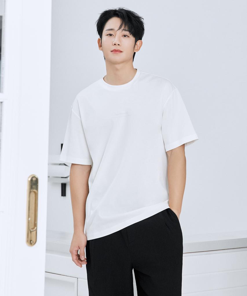 MINDBRIDGE Supima_Lettering Semi-Oversized T-Shirt - 2 Colors Myts3101