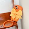 ins sweet bow hanging ring for iPhone15Pro max Apple 13 mobile phone case 11 wavy edge 14 women