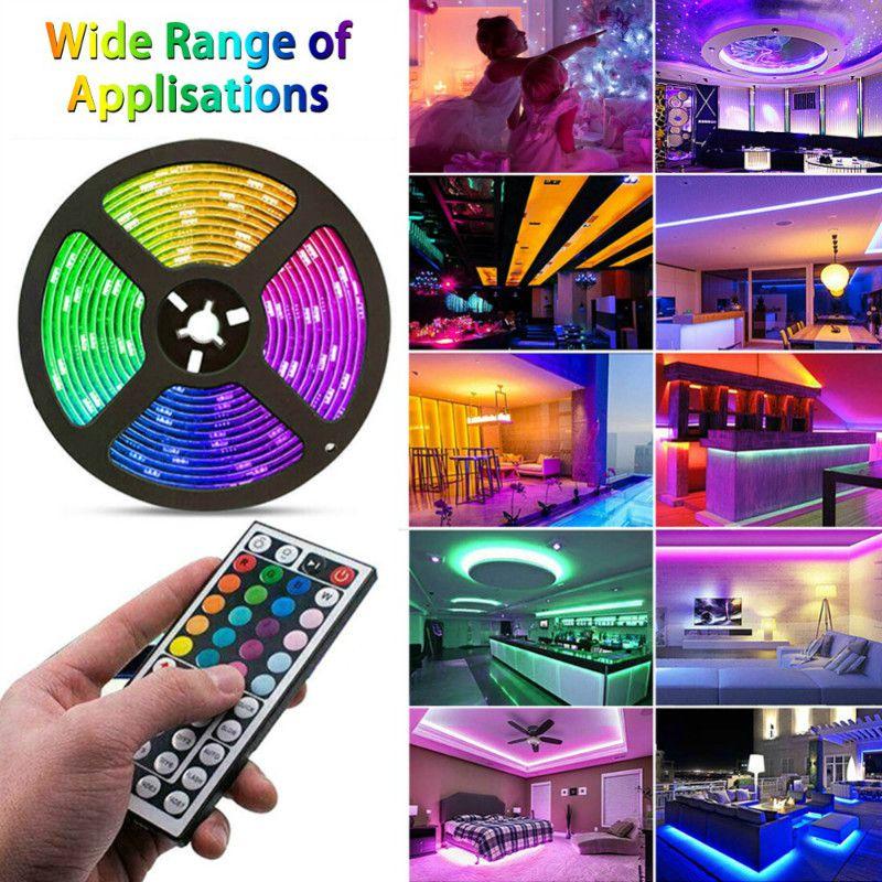 RGB 5/10m Wasserdicht 3528 SMD 300/600 LED Flexibles Lichtband Mit Fernbedienung**