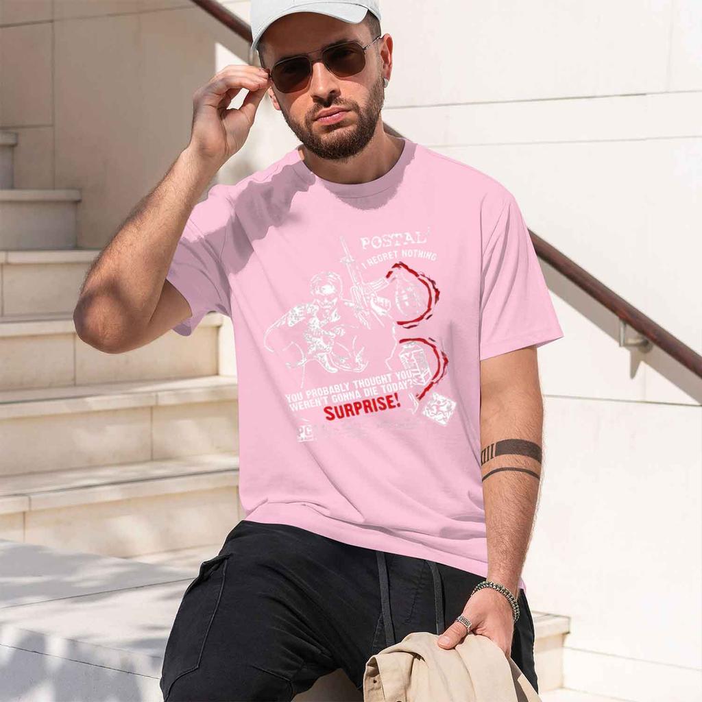 2026 New Model Postal Humorous Action Graphic Tshirt Video Game Tee With Postal Weapons Crew Neck Shirt