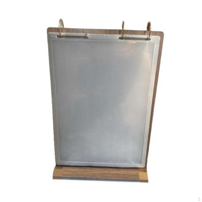 Stojak ekspozycyjny na etykiety kart A4 na biurko, dwustronny, wielostronicowy, menu napojów